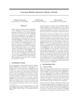 Learning Hidden Quantum Markov Models