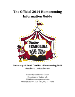The Official 2014 Homecoming Information Guide