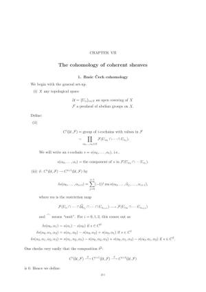 The Cohomology of Coherent Sheaves