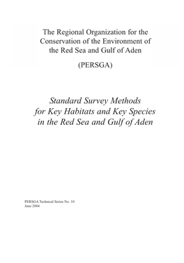 Standard Survey Methods for Key Habitats and Key Species in the Red Sea and Gulf of Aden
