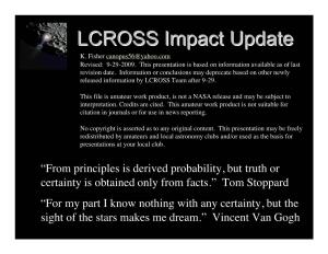 LCROSS Impact Update