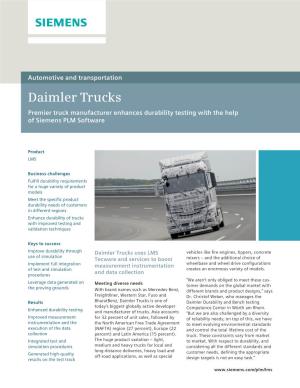 Siemens PLM Daimler Trucks Case Study