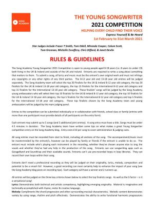 SAYS21 Rules & Guidelines