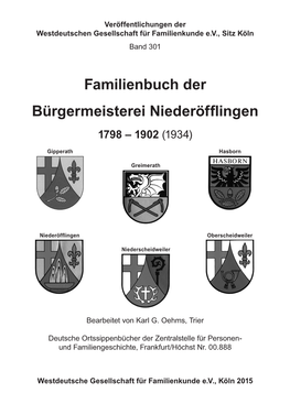 Familienbuch Der Bürgermeisterei Niederöfflingen 1798
