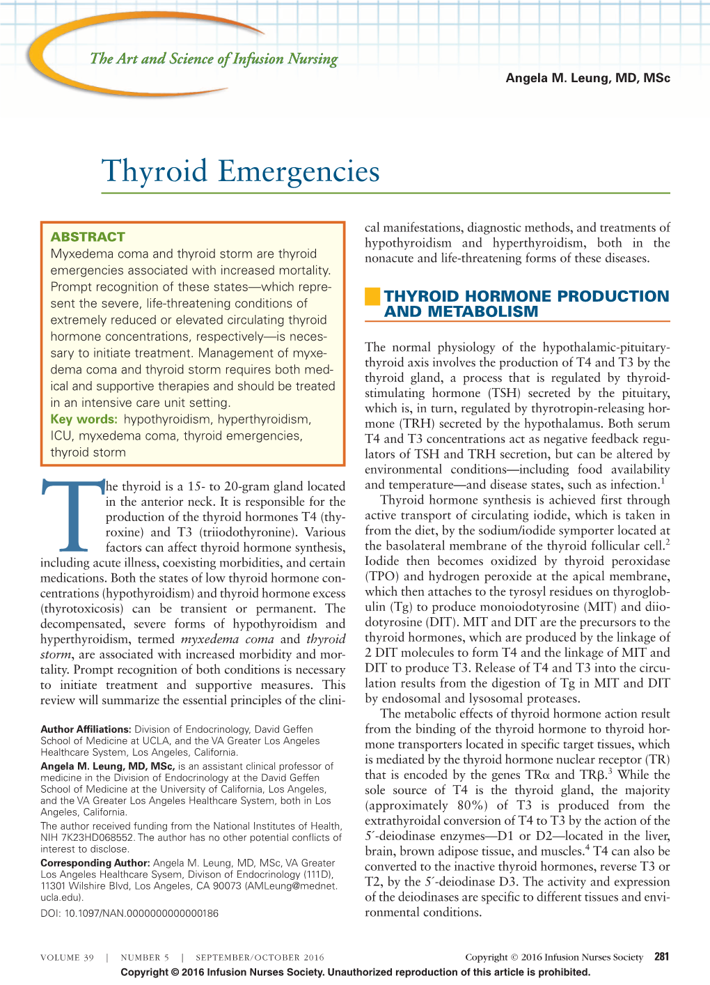 Thyroid Emergencies