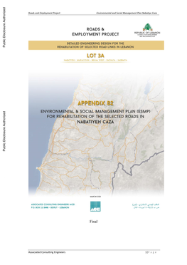 Environmental Mitigation Plan During Rehabilitation and Operation Phases