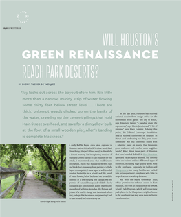 Green Renaissance Reach Park Deserts?