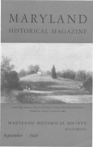 Maryland Historical Magazine, 1949, Volume 44, Issue No. 3