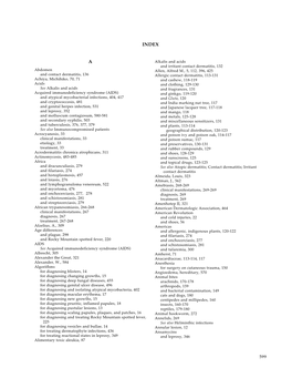 Military Dermatology, Index