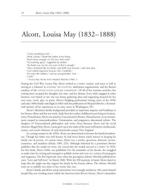Alcott, Louisa May (1832–1888)