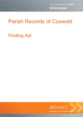 Parish Records of Coxwold