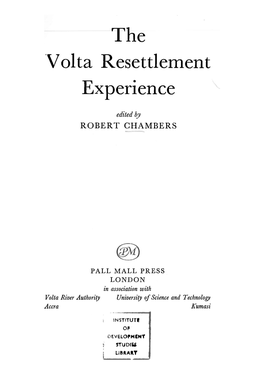 The Volt a Resettlement Experience
