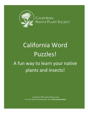 Botanical Word Puzzles