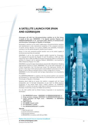A Satellite Launch for Spain and Azerbaijan