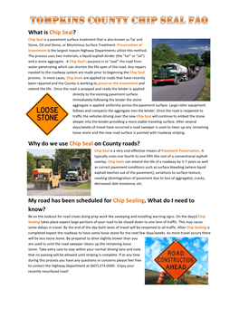 What Is Chip Seal? Why Do We Use Chip Seal on County Roads? My