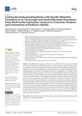 Linking the Endocannabinoidome with Specific Metabolic Parameters In