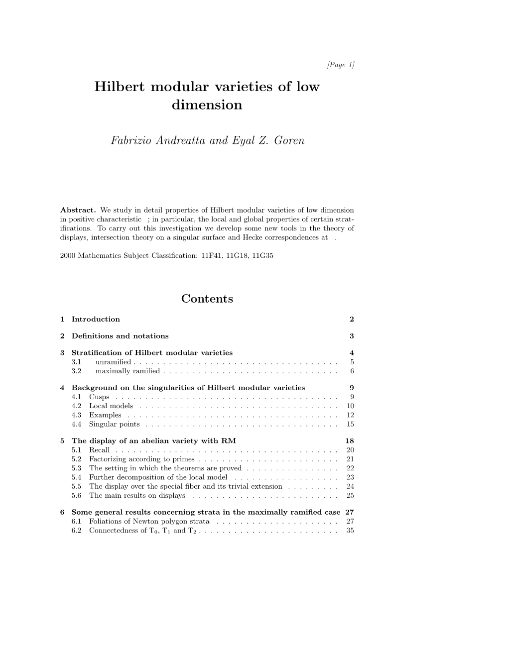 Hilbert Modular Varieties of Low Dimension