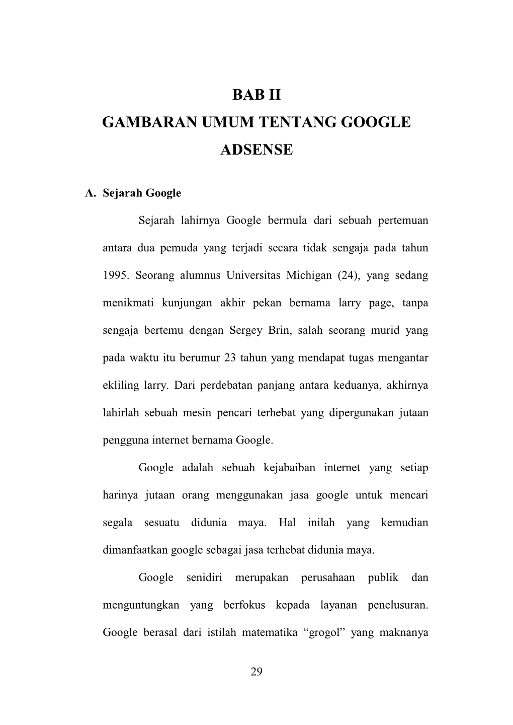 Bab Ii Gambaran Umum Tentang Google Adsense