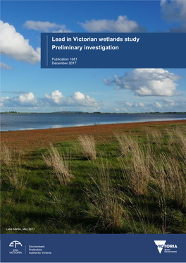 Lead in Victorian Wetlands Study Preliminary Investigation