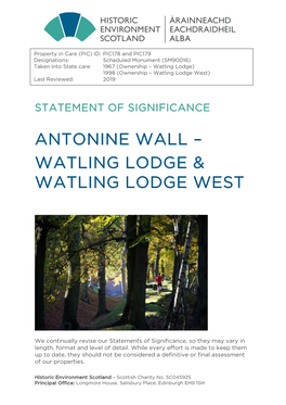 Watling Lodge and Watling Lodge West Statement of Significance