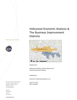 Hollywood Economic Analysis & the Business Improvement Districts