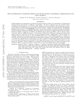 Arxiv:1611.05045V1 [Astro-Ph.GA] 15 Nov 2016 Stellar Populations