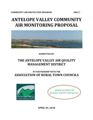Antelope Valley Community Air Monitoring Proposal