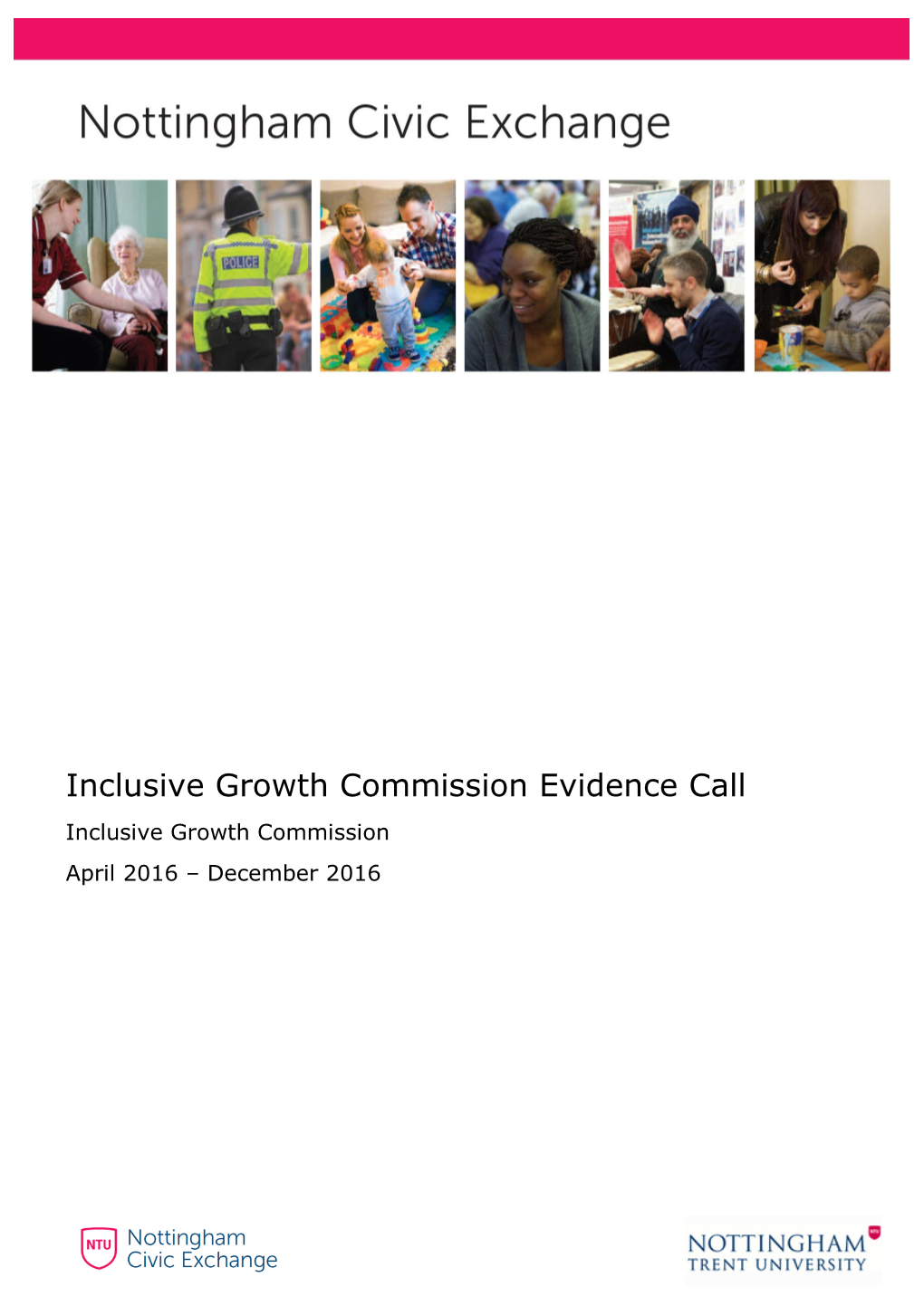 Inclusive Growth Commission Evidence Call