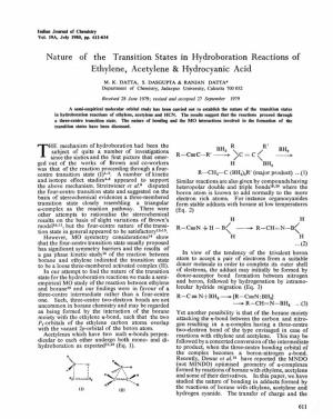 Nature of the Transition States in Hydroboration Reactions of Ethylene, Acetylene & Hydrocyanic Acid