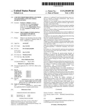 (12) United States Patent (10) Patent No.: US 9.249,095 B2 Malladi Et Al