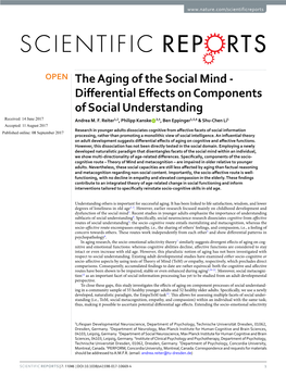 Differential Effects on Components of Social Understanding