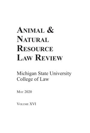 Animal & Natural Resource Law Review