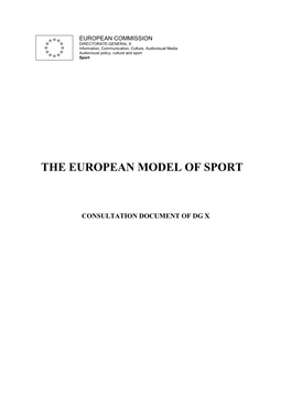 The European Model of Sport