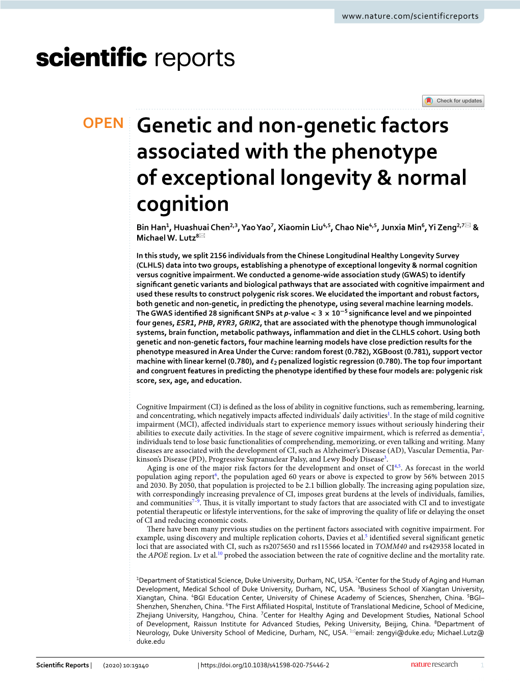 Genetic and Non-Genetic Factors Associated with the Phenotype Of