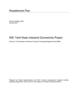 Tamil Nadu Industrial Connectivity Project: Omalur to Tiruchengode Via