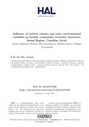Influence of Seabird Colonies and Other Environmental Variables On