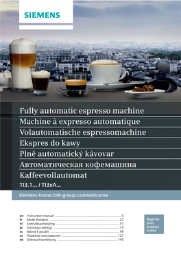 Fully Automatic Espresso Machine Machine À