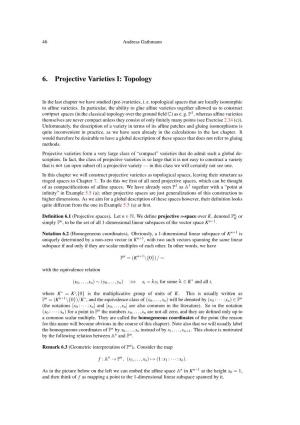 6. Projective Varieties I: Topology