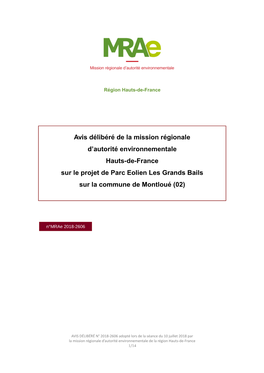 Avis De L'autorité Environnementale