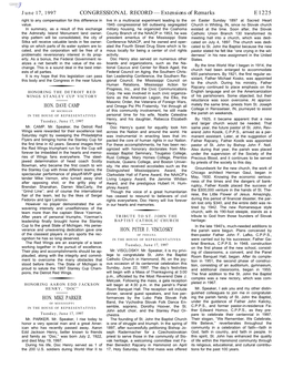 CONGRESSIONAL RECORD— Extensions of Remarks E1225 HON