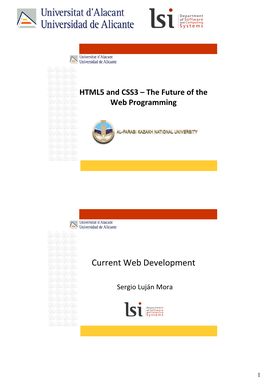 Current Web Development
