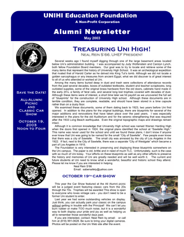 Alumni Newsletter Treasuring Uni High!
