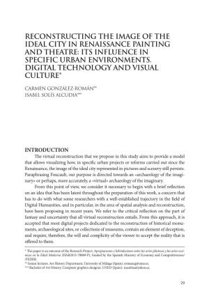 Reconstructing the Image of the Ideal City in Renaissance Painting and Theatre: Its Influence in Specific Urban Environments