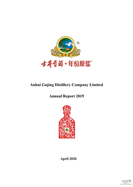 Anhui Gujing Distillery Company Limited Annual Report 2019