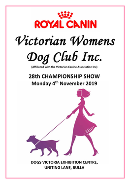 28Th CHAMPIONSHIP SHOW Monday 4Th November 2019