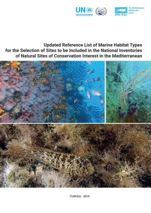 Updated Reference List of Marine Habitat Types for the Selection Of