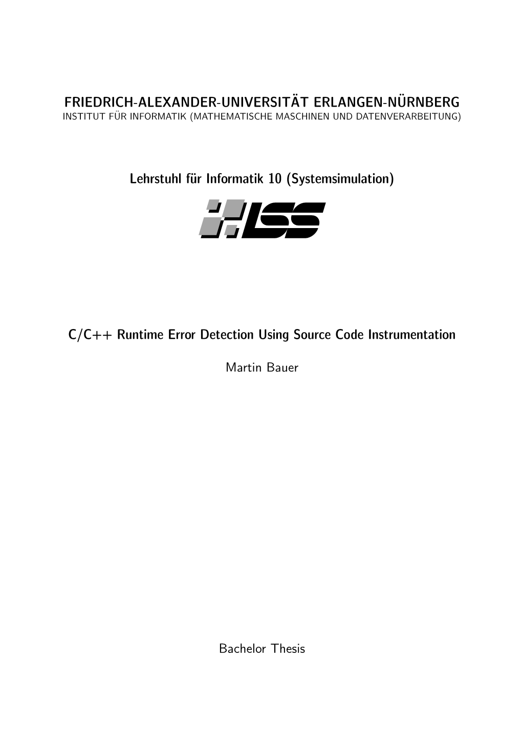 C/C++ Runtime Error Detection Using Source Code Instrumentation