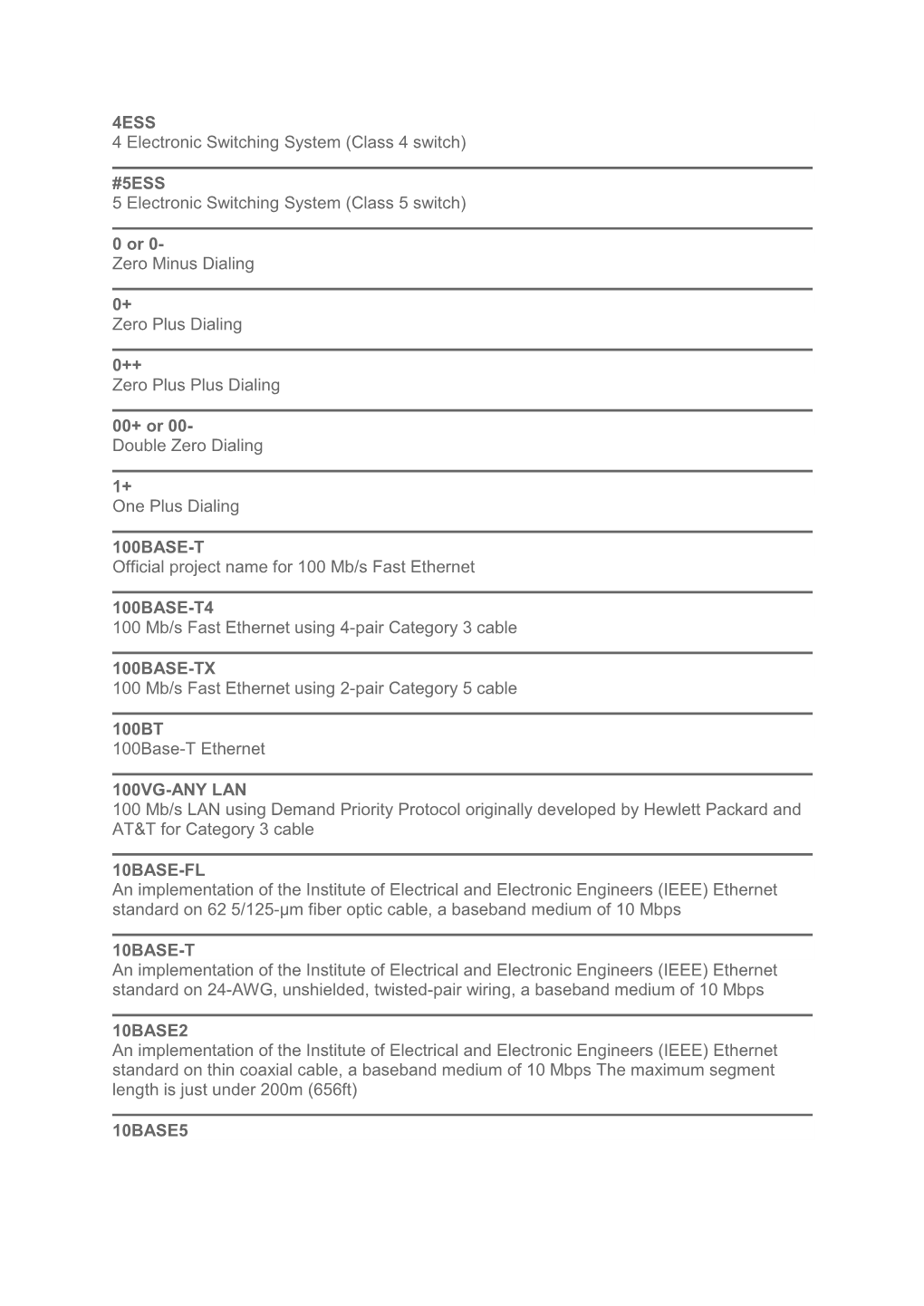 5ESS 5 Electronic Switching System (Class 5 Switch)