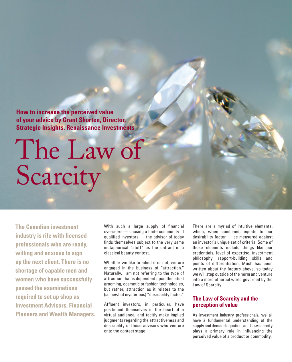 The Law of Scarcity