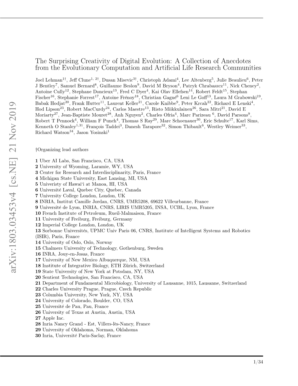 Arxiv:1803.03453V4 [Cs.NE] 21 Nov 2019